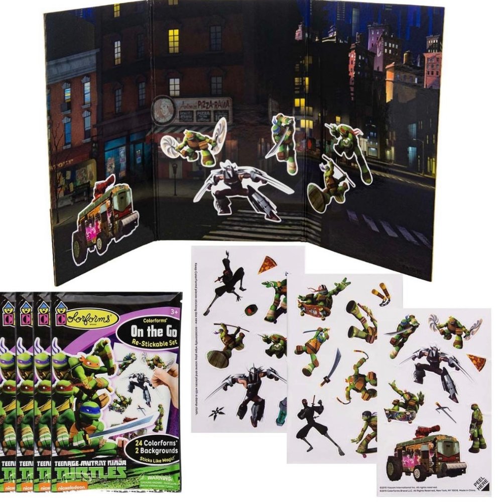 TMNT Re-Usable Sticker sets 4pks